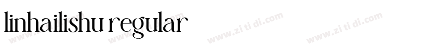 linhailishu regular字体转换